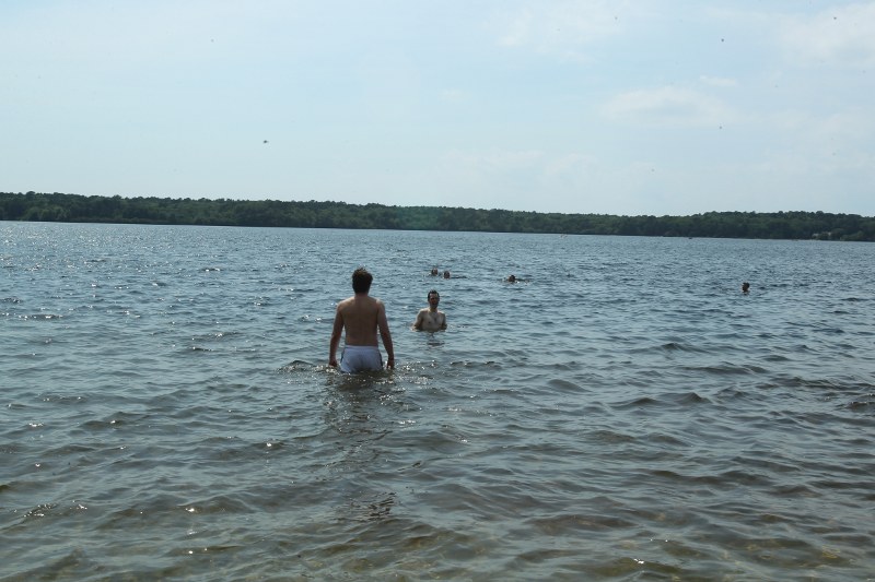 A dip in Seymour Pond