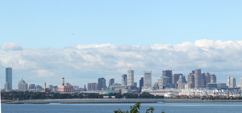 Boston skyline as seen from Spectacle Island